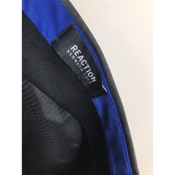 Kenneth Cole Reaction Men's 34 x 34 Slim Grey Flat Front Dress Pants - Picture 9 of 11